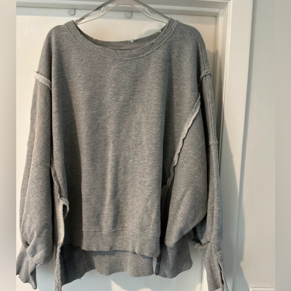 Free People Gray Sweatshirt - Picture 4 of 5